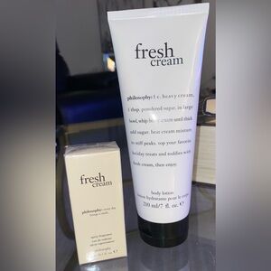 NEW PHILOSOPHY FRESH CREAM LOTION & 0.5 oz PERFUME SET